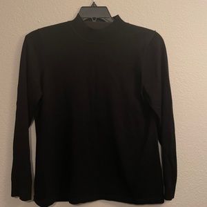 Coldwater creek black mock turtleneck size large